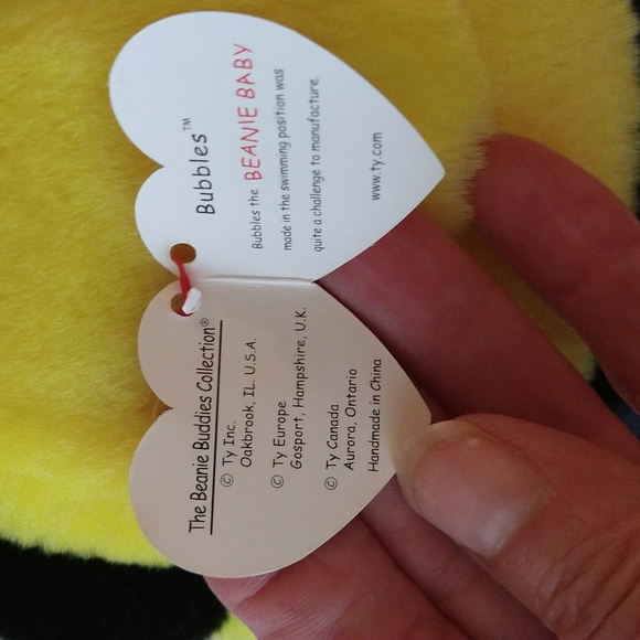 Nwot. Vintage, Rare, & Retired Bubbles the Beanie Baby. Mint condition. - Picture 8 of 9